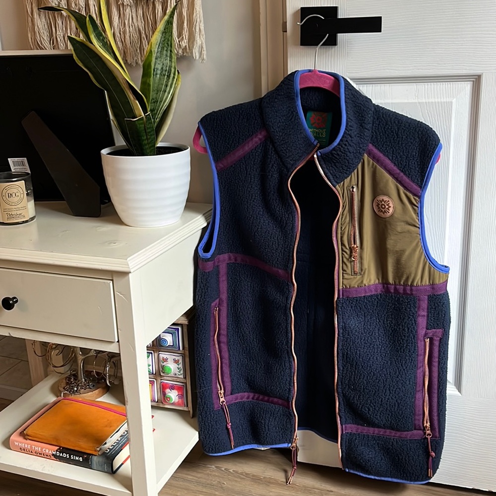 Urban Outfitters Without Walls Sherpa Color Block Vest